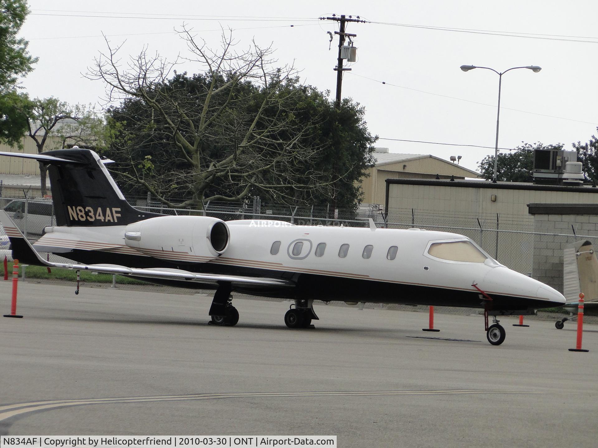 N834AF, 2001 Learjet 31A C/N 225, Parked at Ontario
