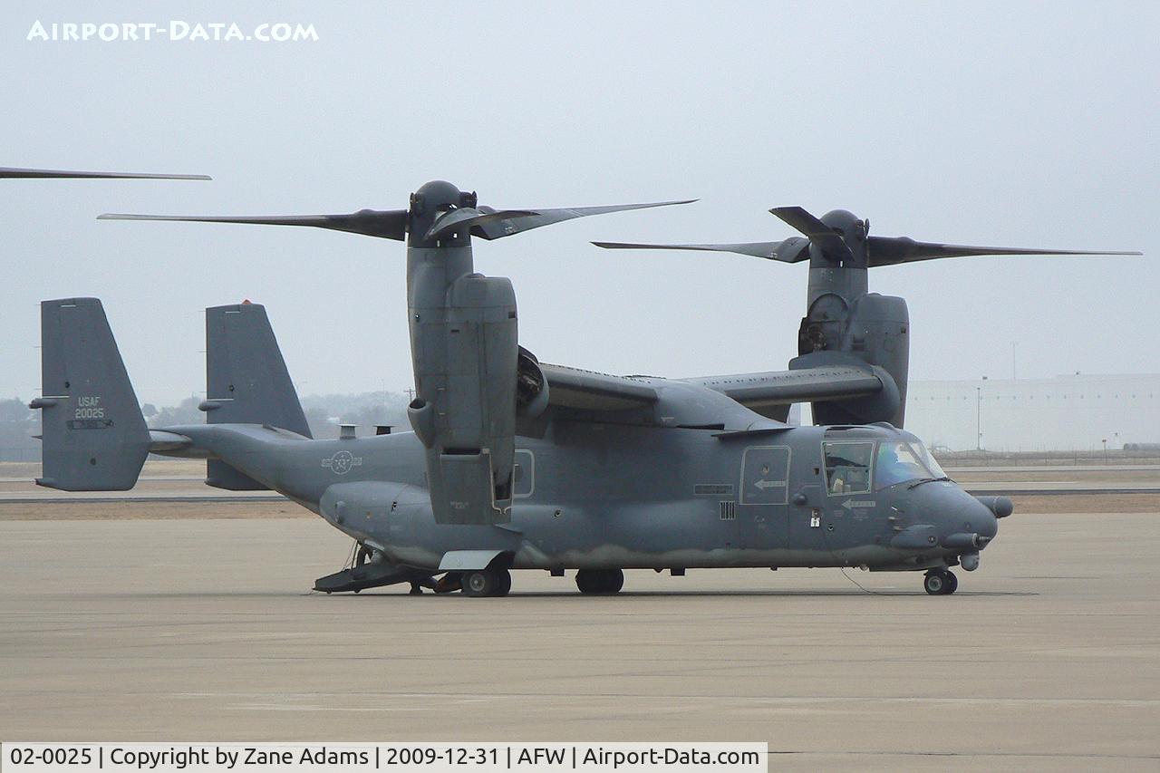02-0025, 2002 Bell-Boeing CV-22B Osprey C/N D1006, At Fort Worth Alliance Airport