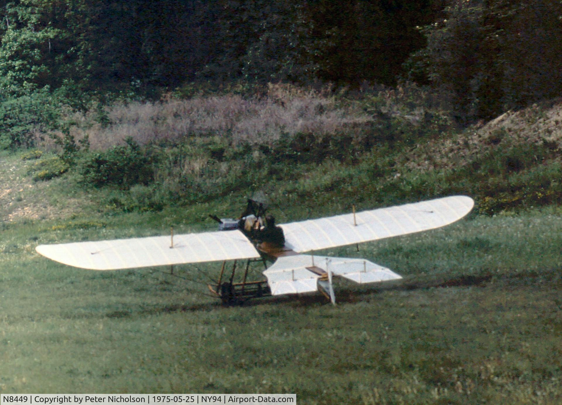 N8449, 1974 Hanriot HD-1 Replica C/N 11, Cole Palen's replica Hanriot flown at the Old Rhinebeck Airshow in the Summer of 1975.
