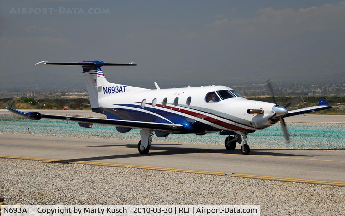 N693AT, 2006 Pilatus PC-12/47 C/N 693, Taxiing after landing Runway 26