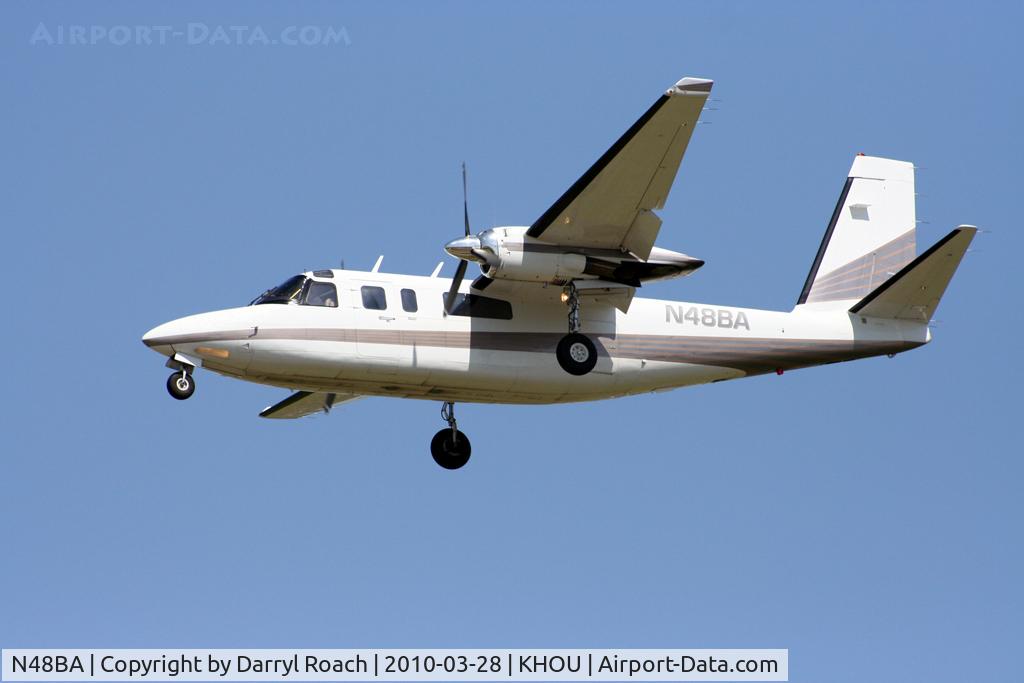 N48BA, Rockwell International 690C C/N 11665, Short final for 30L.