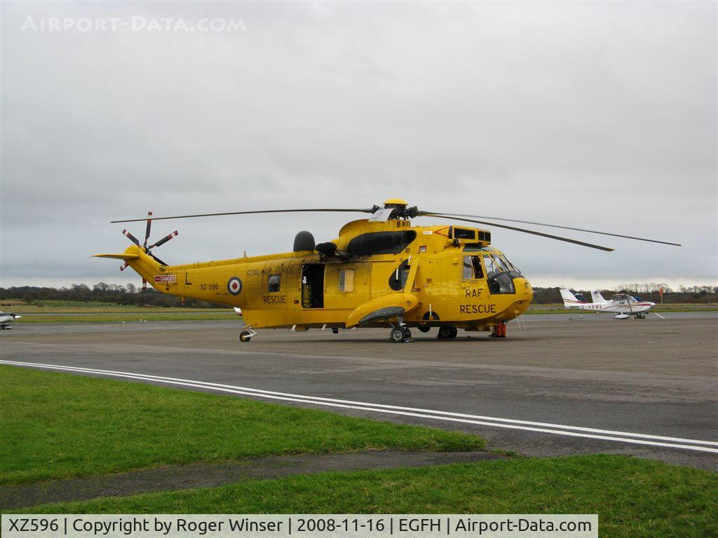 XZ596, 1978 Westland Sea King HAR.3 C/N WA862, Coded L of 202 Squadron RAF during a humanitarian mission