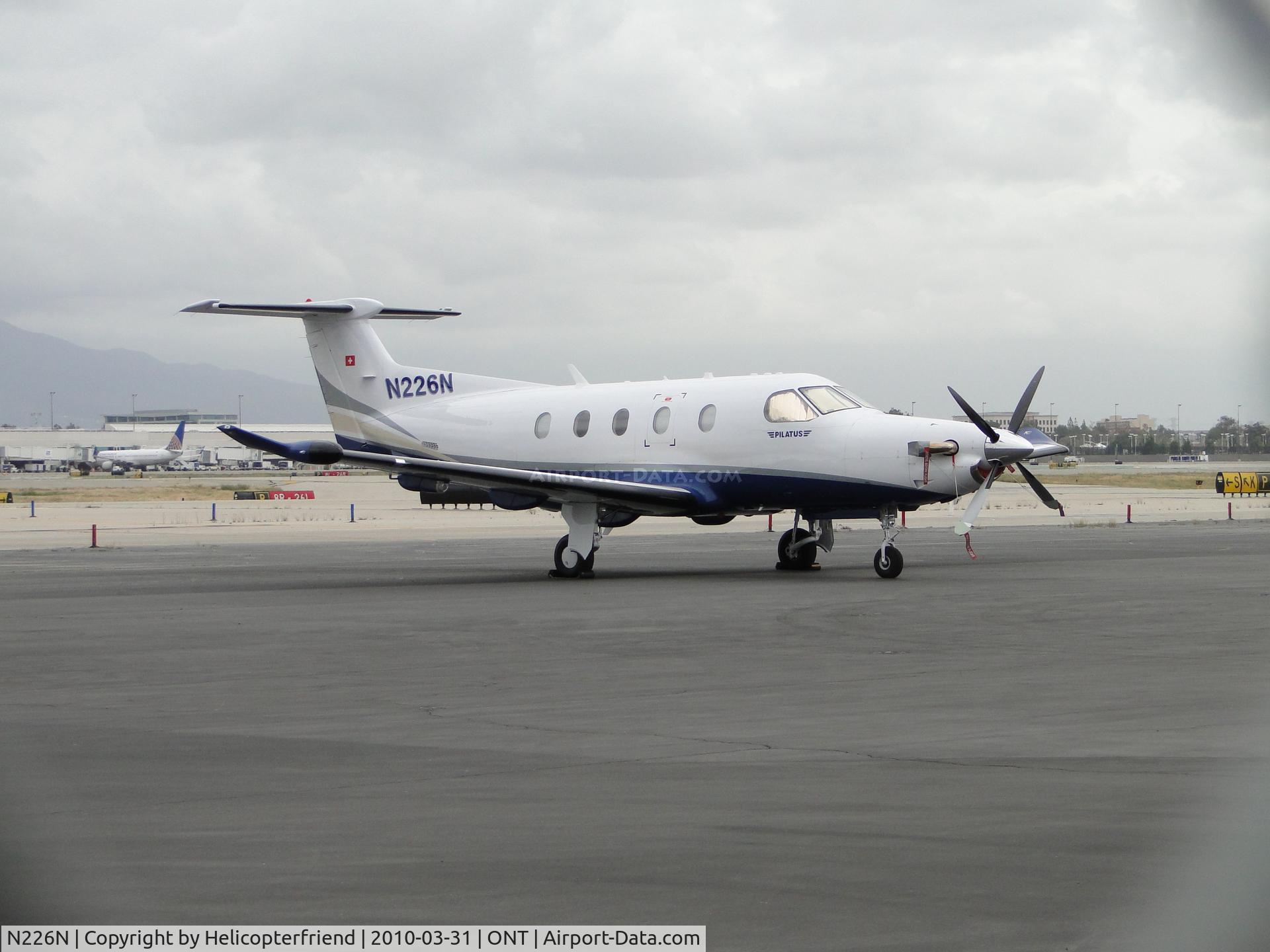 N226N, 2008 Pilatus PC-12/47E C/N 1051, Parked at Ontario