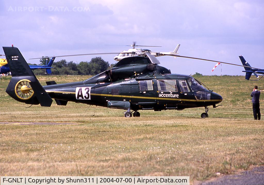 F-GNLT, Eurocopter SA-365N Dauphine 2 C/N 6069, Parked at the Magny-Court Heliport during Formula One GP 2004