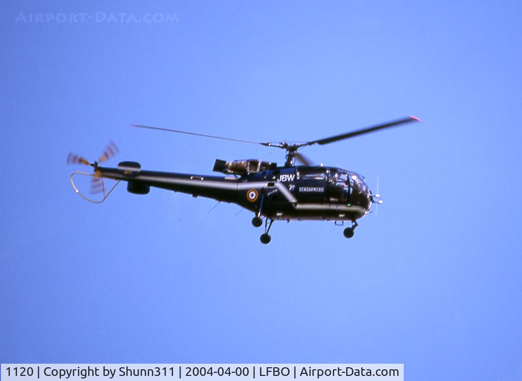 1120, Sud SE-3160 Alouette III C/N 1120, F-MJBW? Passing through airport...