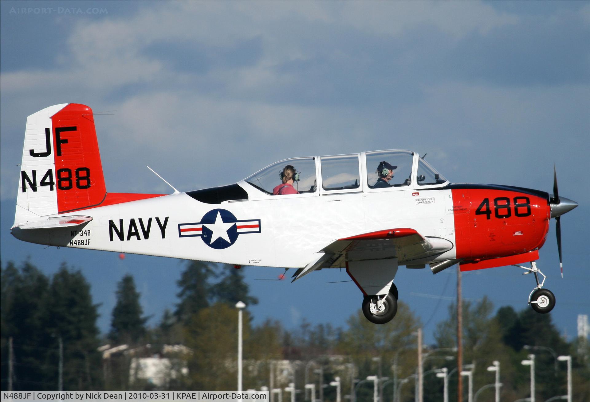 N488JF, 1953 Beech T-34A (A45) Mentor Mentor C/N G-298, KPAE