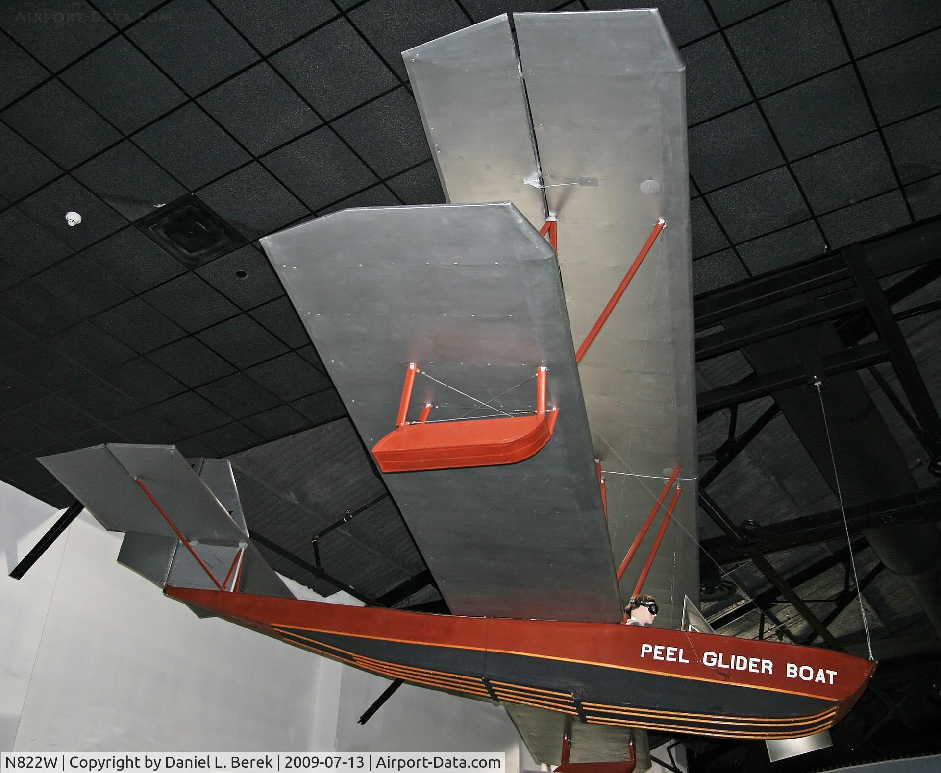 N822W, 1929 Peel Z-1 Glider Boat C/N 15, This unusual aircraft has been preserved at the Cradle of Aviation Museum.