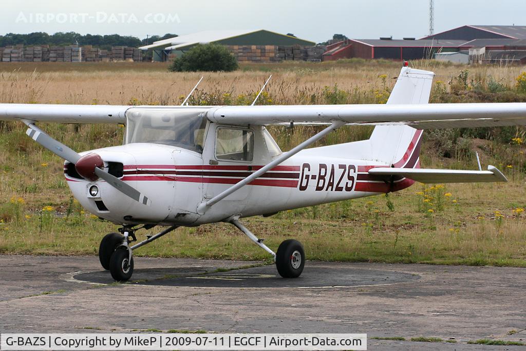 G-BAZS, 1973 Reims Cessna F150L C/N 0954, Pictured late afternoon at Sandtoft.