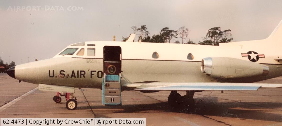 62-4473, 1962 North American CT-39A Sabreliner C/N 276-26, Side View on ramp at Ramstien, Germany 1977