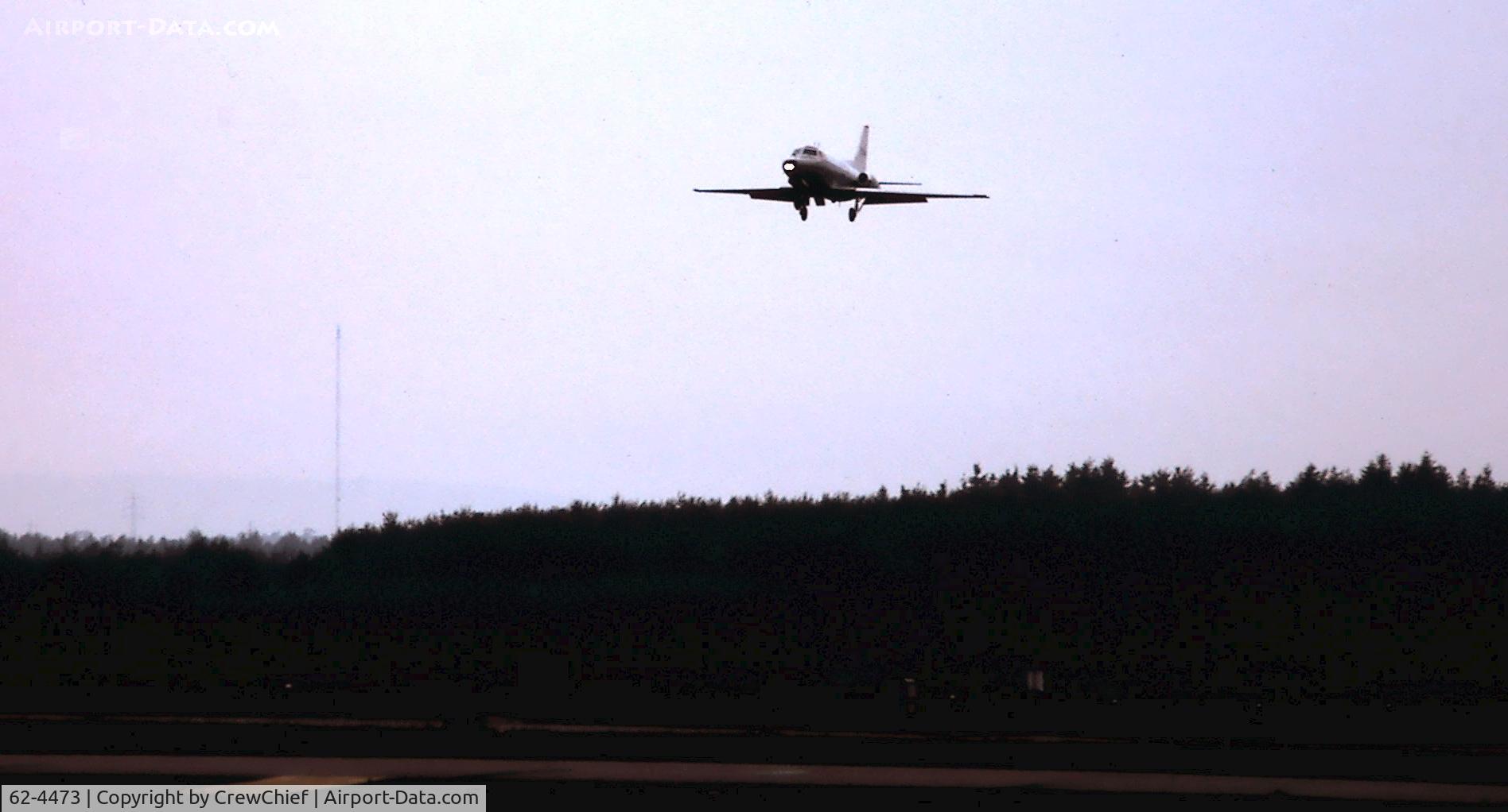 62-4473, 1962 North American CT-39A Sabreliner C/N 276-26, Final Approach Ramstien, Germany circ 1976
