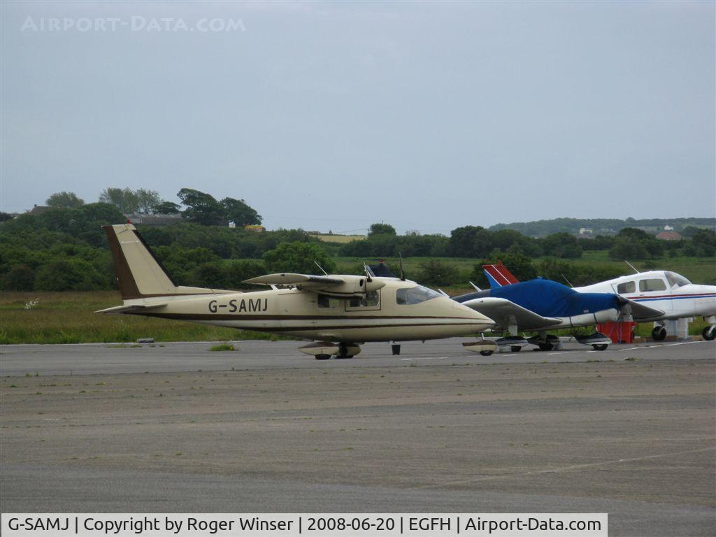G-SAMJ, 1977 Partenavia P-68B C/N 101, Visiting Swansea
