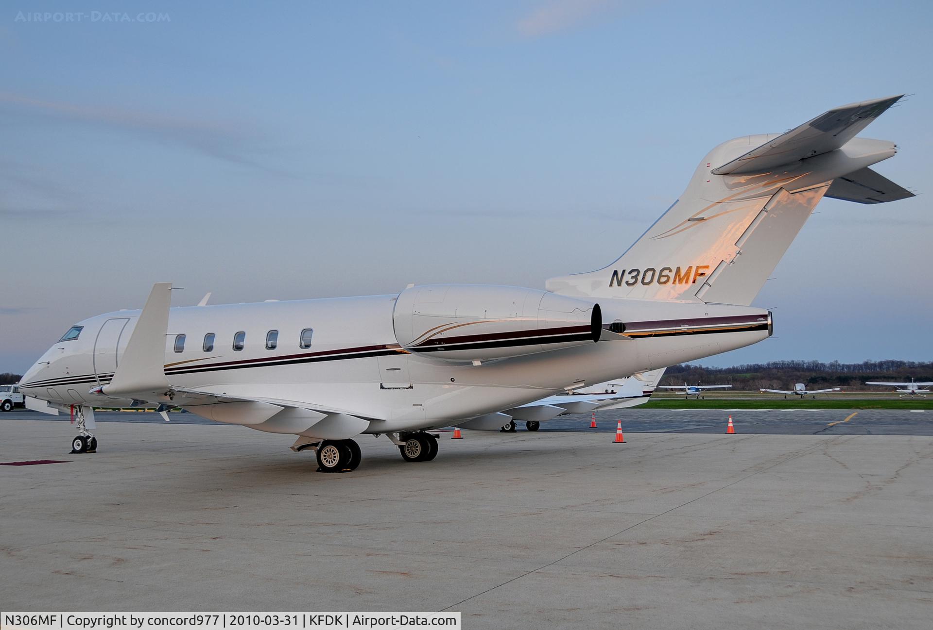 N306MF, 2004 Bombardier Challenger 300 (BD-100-1A10) C/N 20009, Seen at KFDK on 3/31/2010.