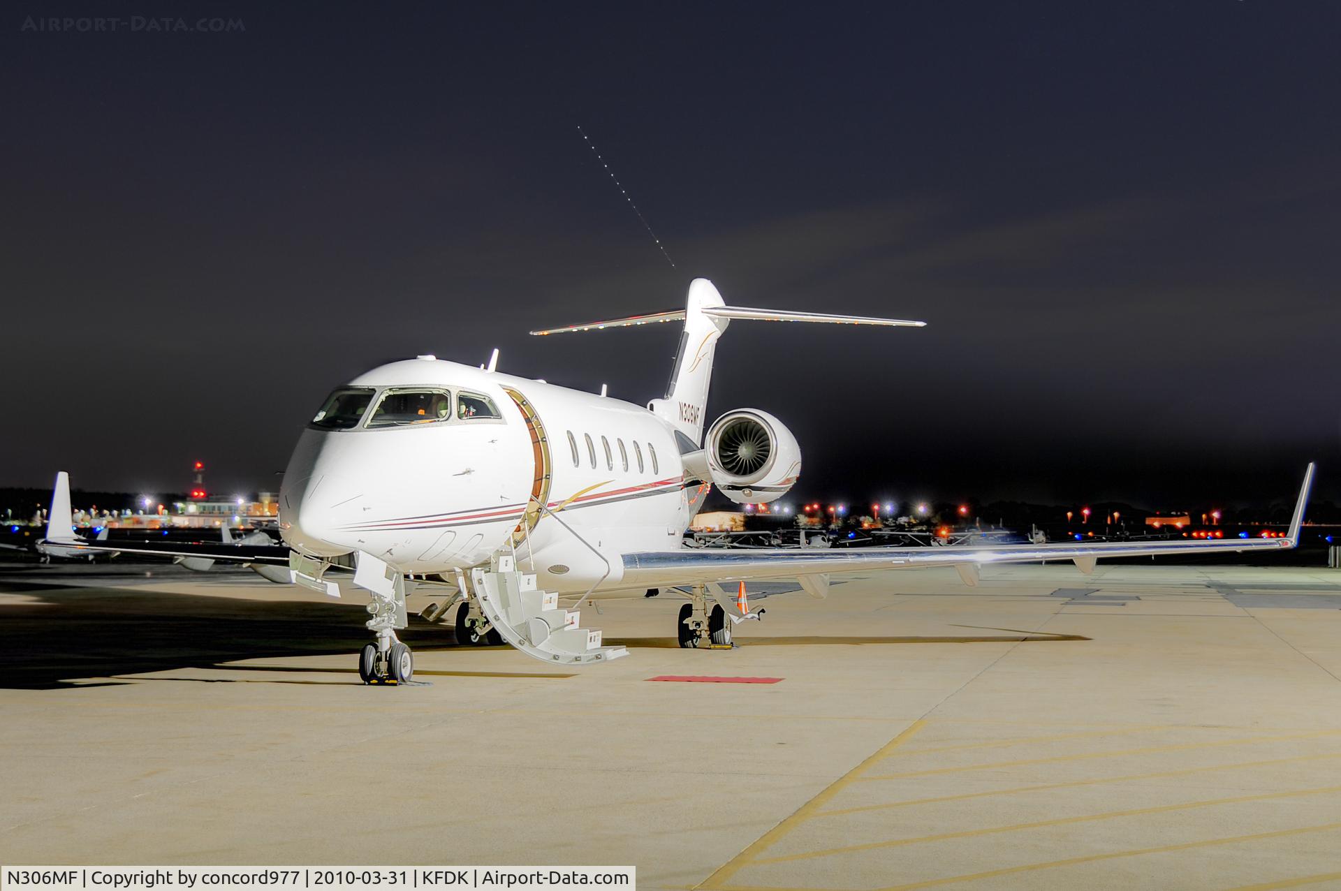 N306MF, 2004 Bombardier Challenger 300 (BD-100-1A10) C/N 20009, Seen at KFDK on 3/31/2010.