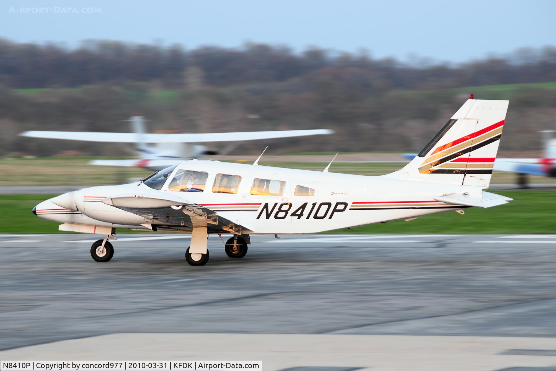 N8410P, Piper PA-34-220T C/N 34-8133158, Seen at KFDK on 3/31/2010.