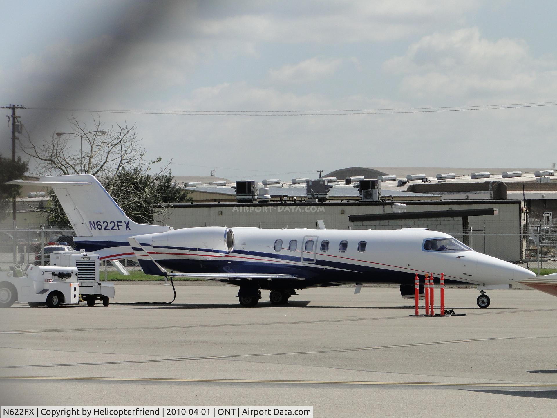 N622FX, 2008 Learjet Inc 45 C/N 2095, Being recharged and refueled at Ontario