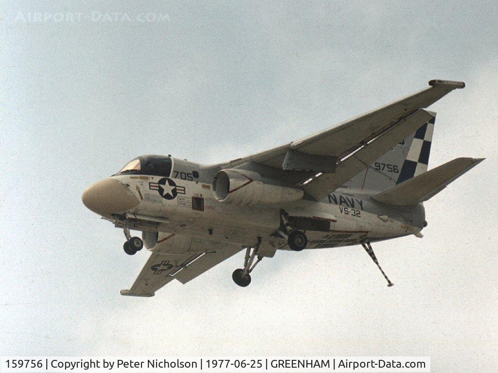 159756, Lockheed S-3A Viking C/N 394A-3085, S-3A Viking of VS-32 attended the 1977 Intnl Air Tattoo at RAF Greenham Common.