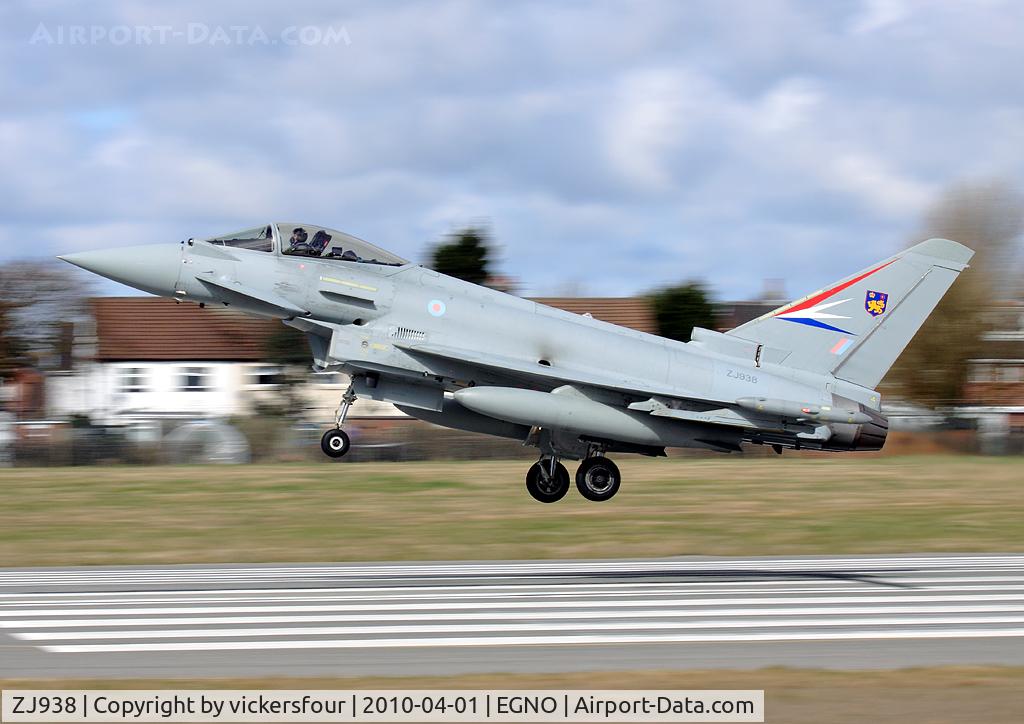 ZJ938, 2008 Eurofighter EF-2000 Typhoon FGR4 C/N 0131/BS031, BAE Trials Flight
