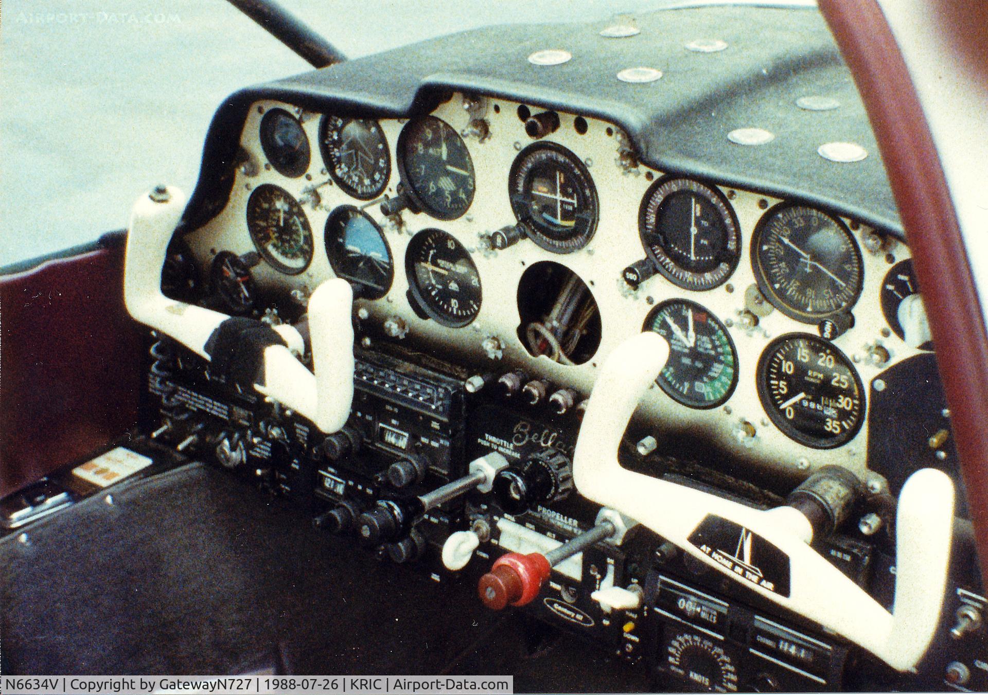 N6634V, Bellanca 17-30A Viking C/N 30304, Panel shot. According to blue book information, this was the first production aircraft of the 1971 model year. This aircraft was written off following a hard landing incident only a few months after this photo was taken.