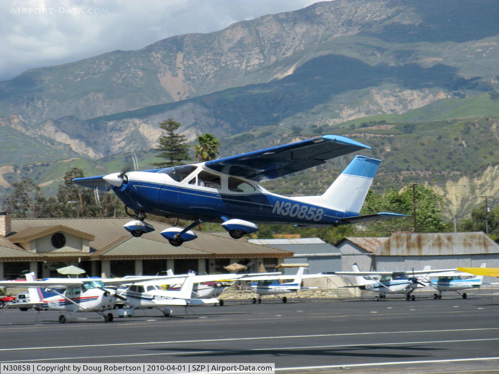 N30858, 1970 Cessna 177B Cardinal C/N 17701509, 1970 Cessna 177B CARDINAL, Lycoming O&VO-360 180 Hp, takeoff climb Rwy 22