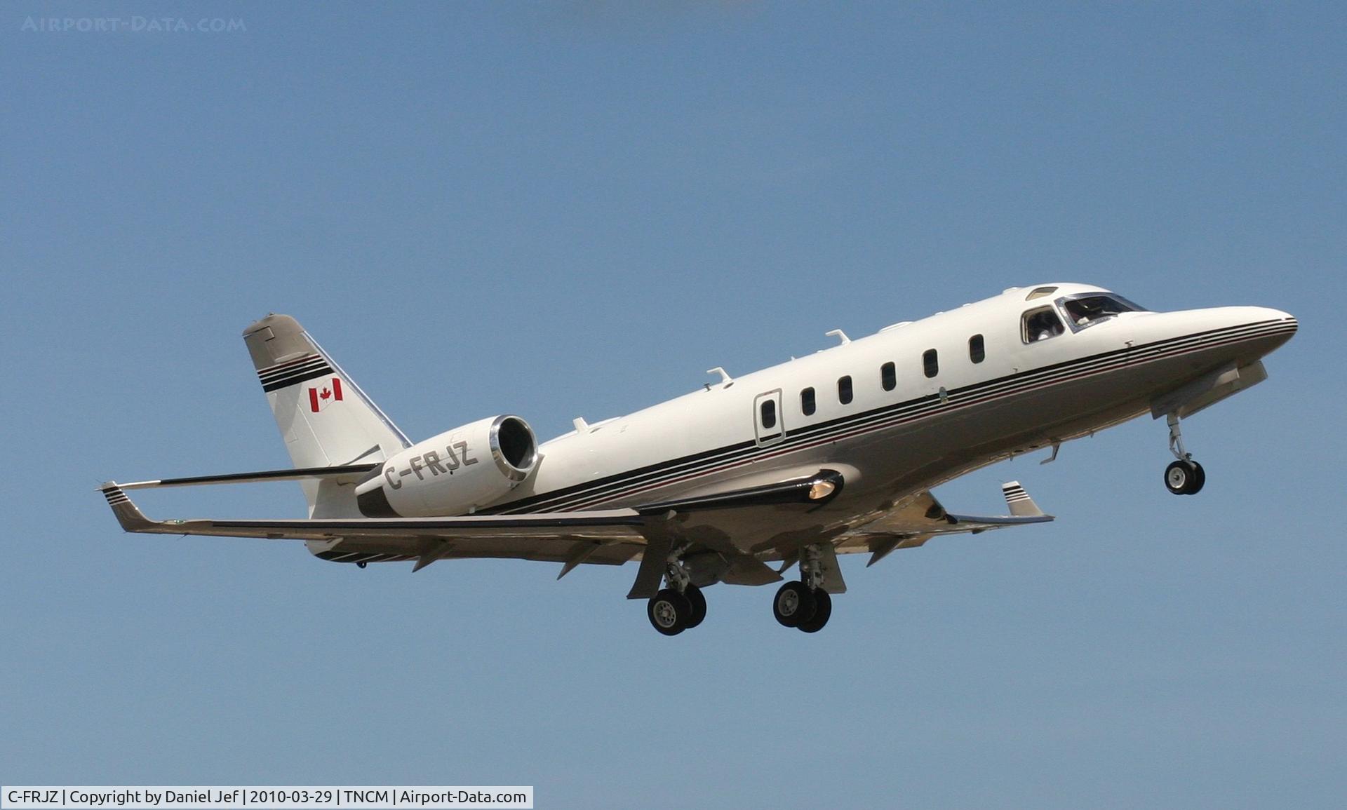 C-FRJZ, 1997 Israel Aircraft Industries IAI-1125A Astra SPX C/N 087, A close up of C-FRJZ departing TNCM runway 10