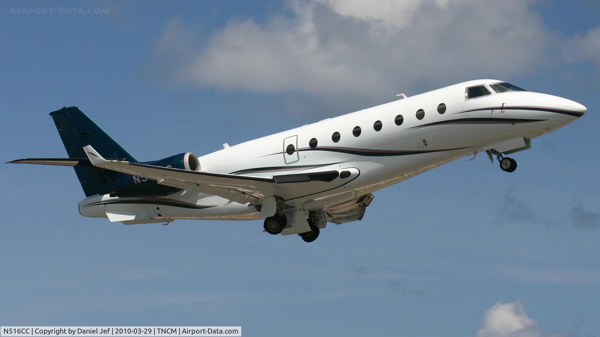 N516CC, 2000 Israel Aircraft Industries IAI-1126 Galaxy C/N 020, N516CC departing TNCM runway 10