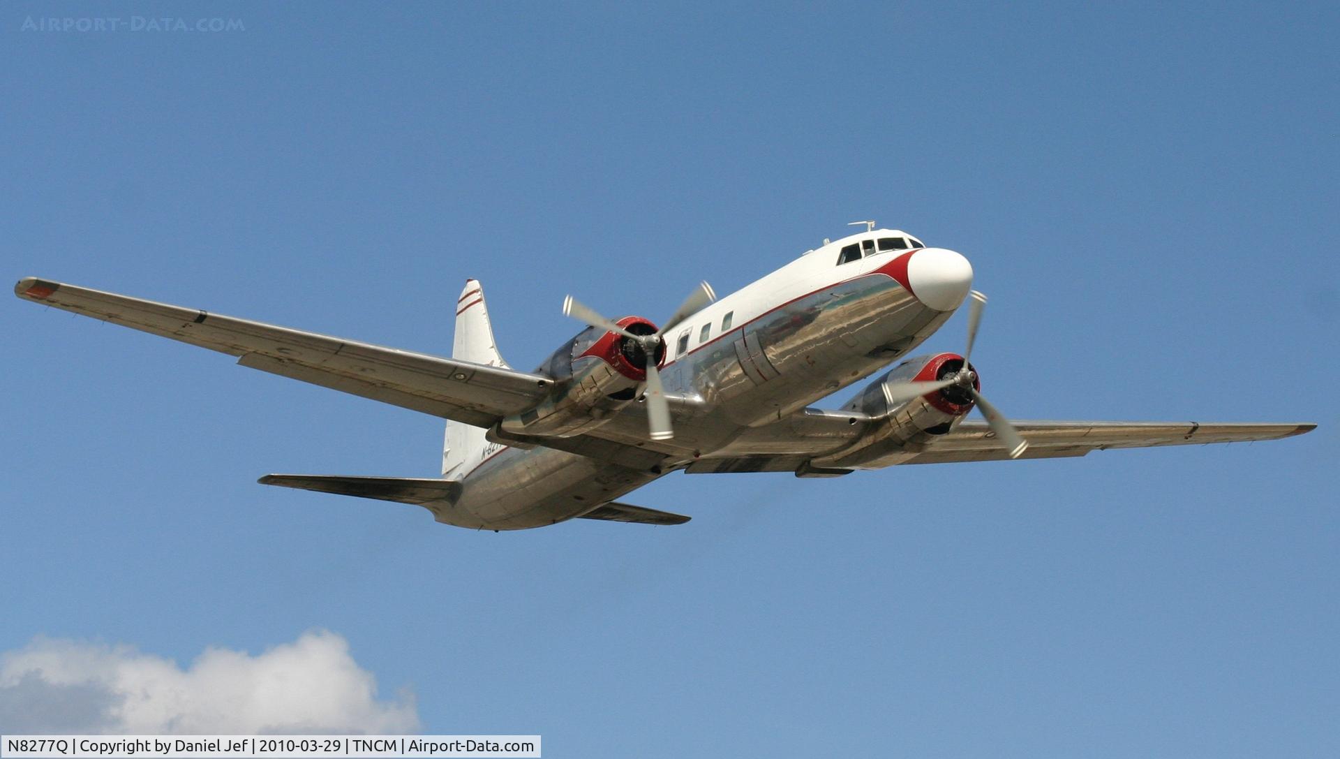 N8277Q, 1955 Convair C-131F (R4Y-1) Samaritan C/N 282, N8277Q departing TNCM