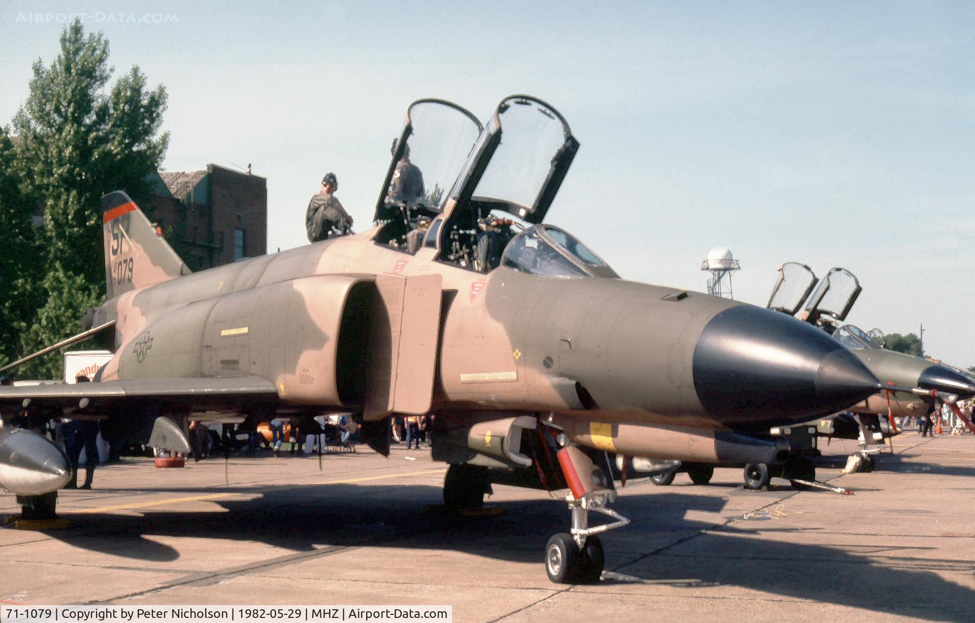71-1079, 1971 McDonnell Douglas F-4E Phantom II C/N 4249, F-4E of 480th Tactical Fighter Squadron/52nd Tactical Fighter Squadron on display at the 1982 RAF Mildenhall Air Fete.