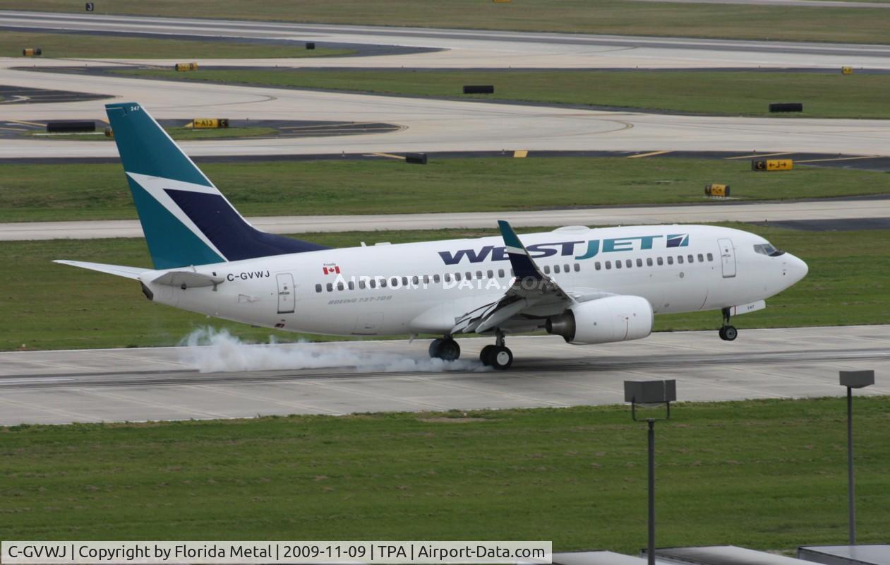 C-GVWJ, 2008 Boeing 737-7CT C/N 36421, West Jet 737-700