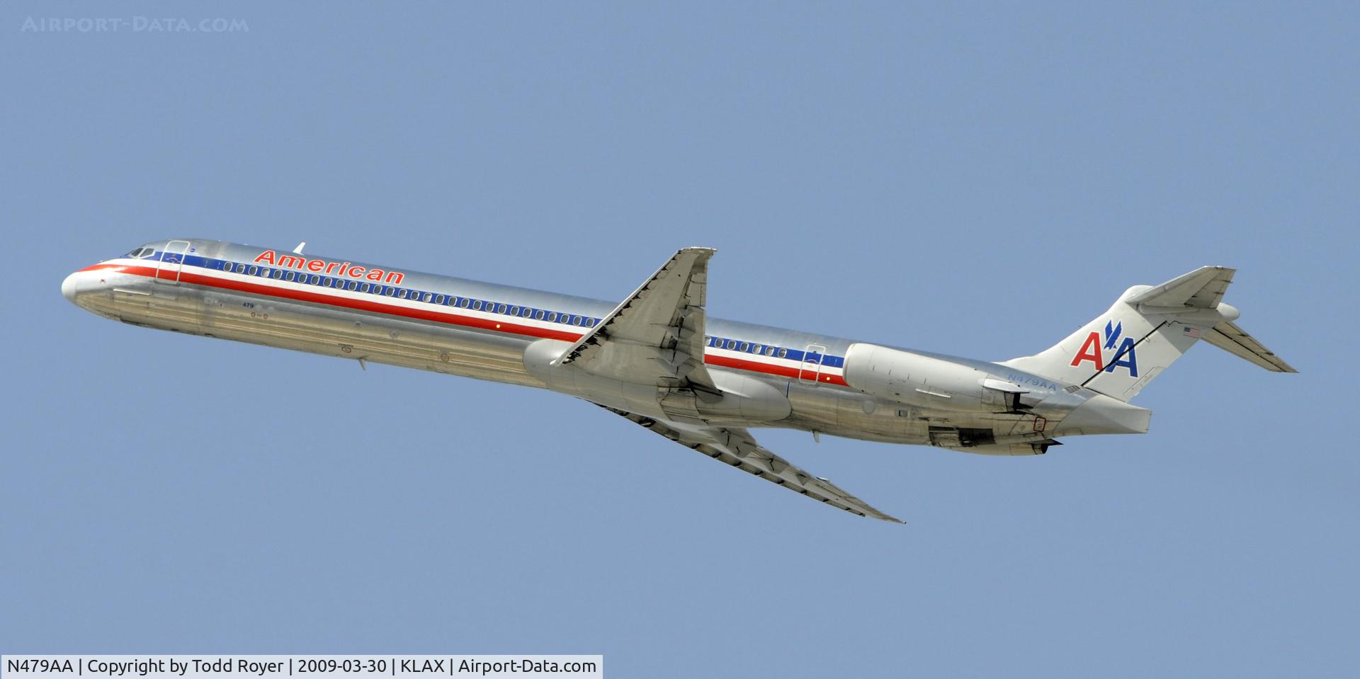 N479AA, 1988 McDonnell Douglas MD-82 (DC-9-82) C/N 49654, Departing LAX