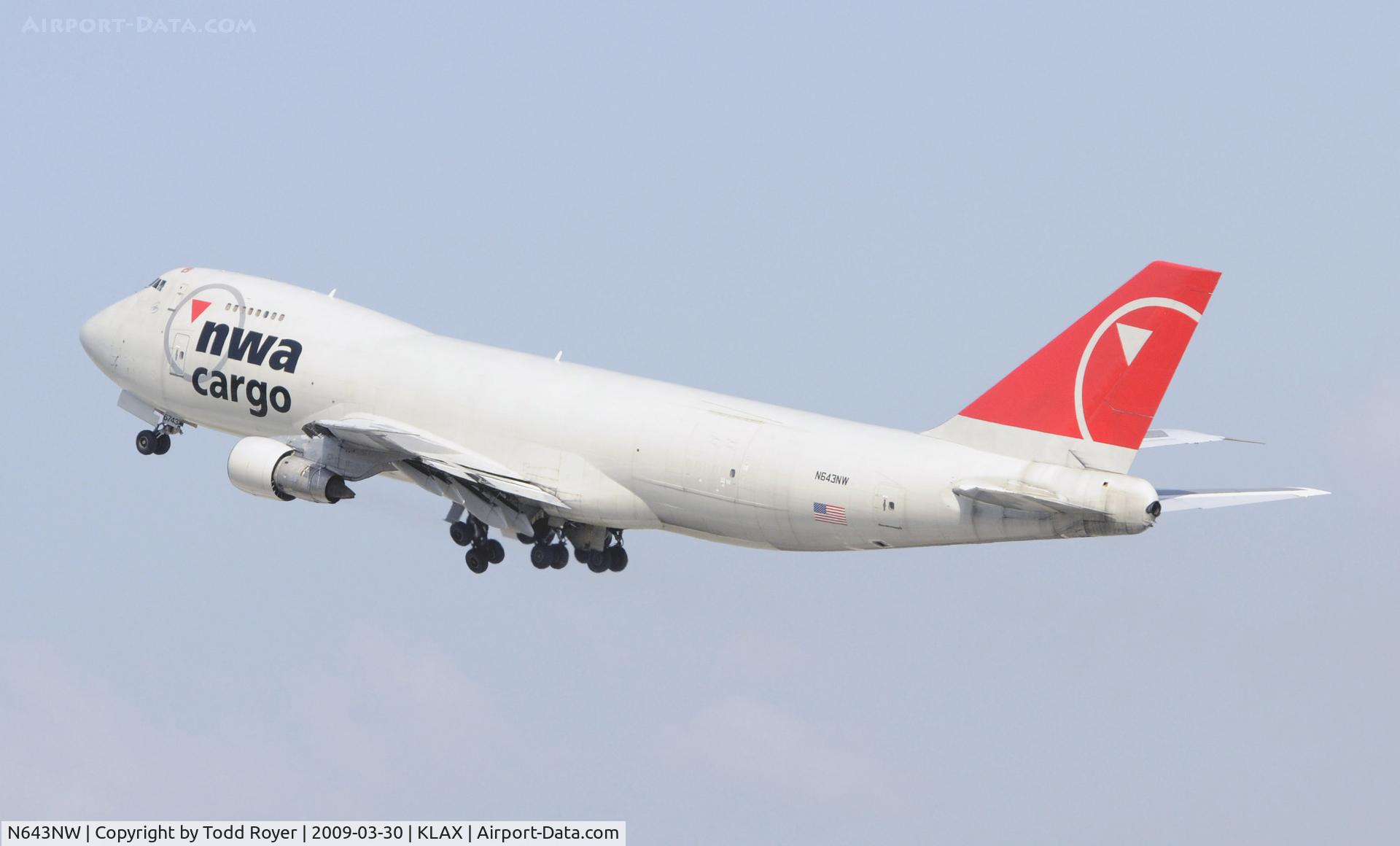 N643NW, 1980 Boeing 747-249F C/N 22245, Departing LAX