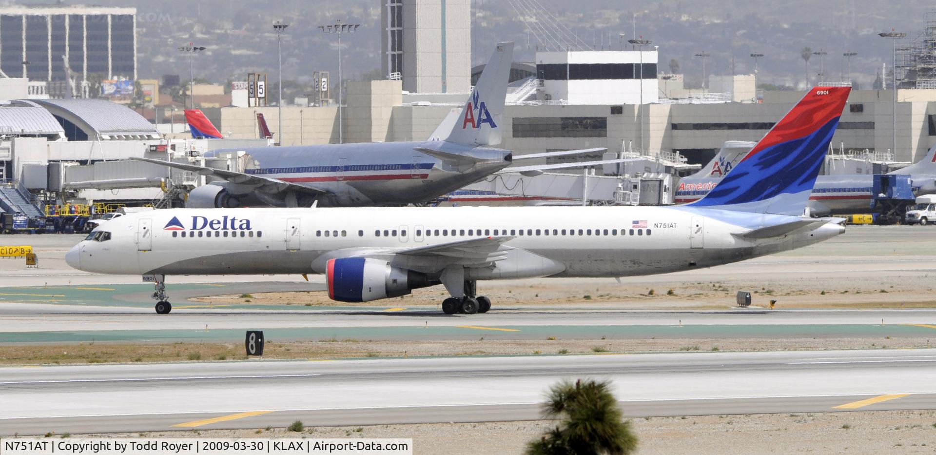 N751AT, 1984 Boeing 757-212 C/N 23125, Taxi at LAX