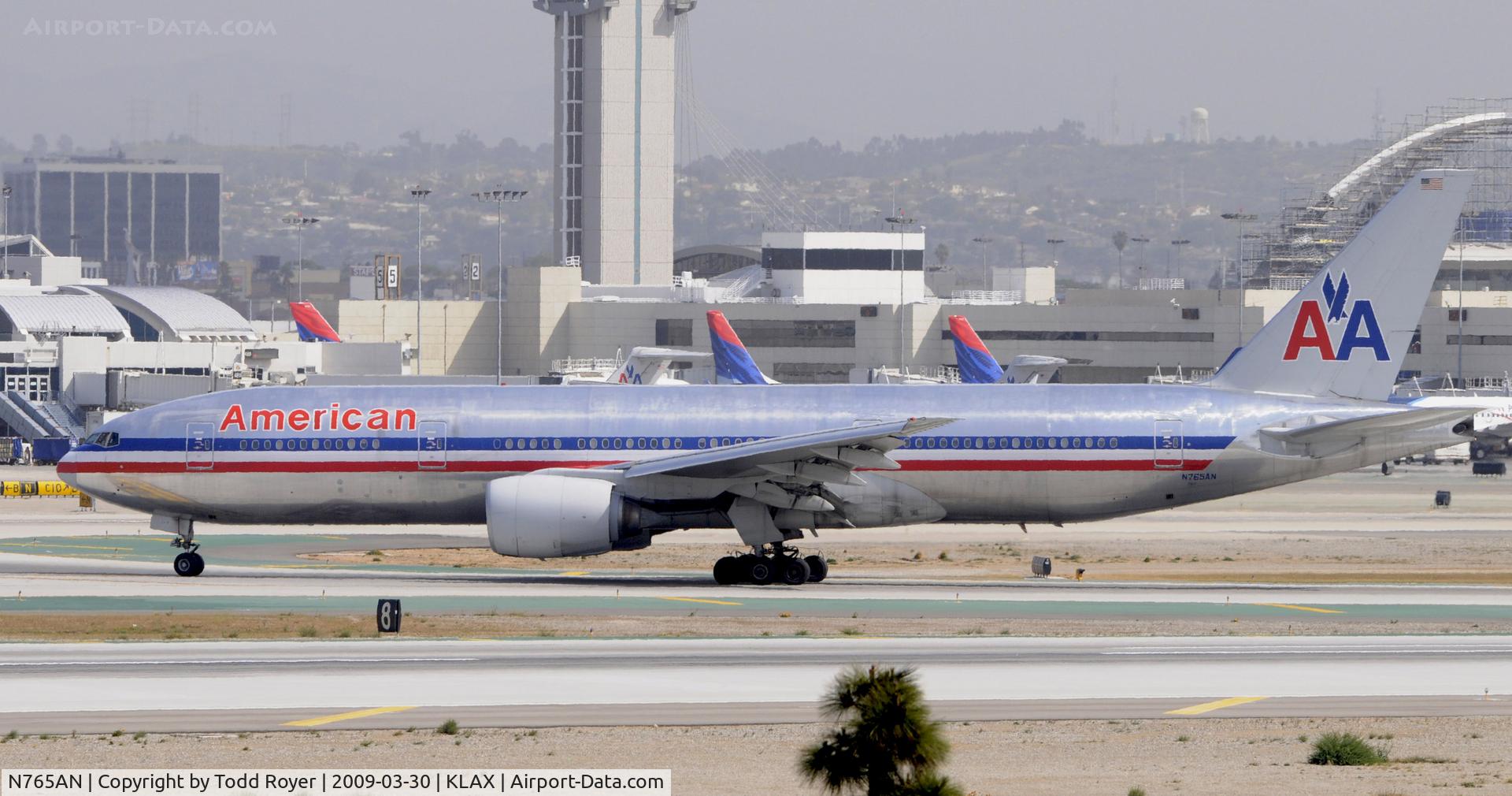 N765AN, 2003 Boeing 777-223 C/N 32879, Taxi at LAX