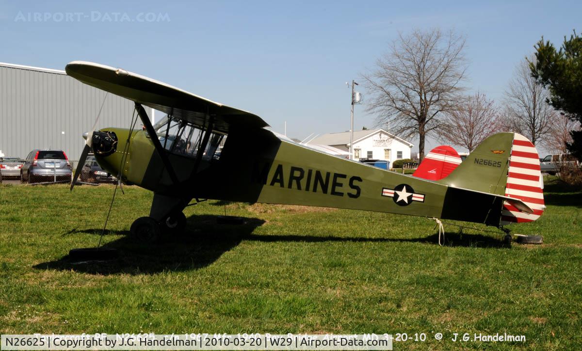 N26625, 1940 Taylorcraft BF C/N 1967, at Bay Bridge Airport Stevensville MD
