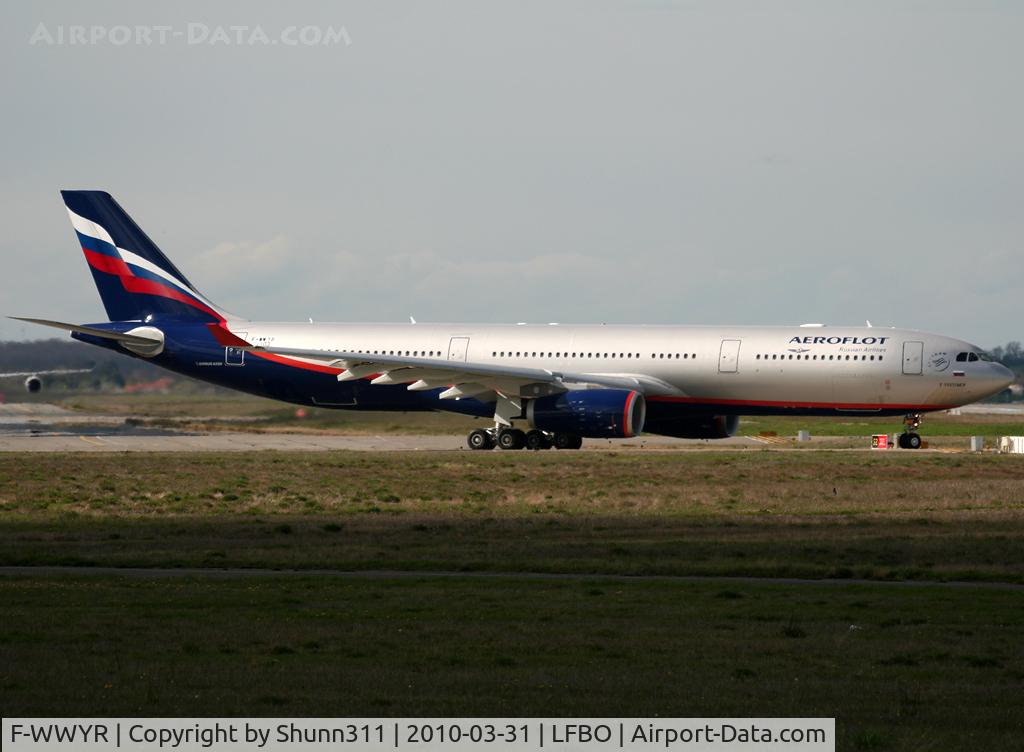 F-WWYR, 2010 Airbus A330-343 C/N 1103, C/n 1103 - To be VQ-BEL