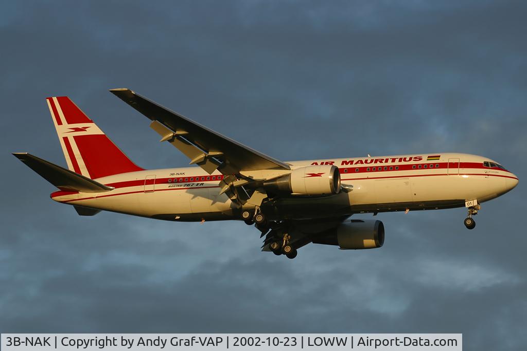 3B-NAK, 1988 Boeing 767-23B/ER C/N 23973, Air Mauritius 767-200