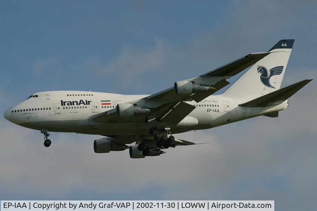 EP-IAA, 1976 Boeing 747SP-86 C/N 20998/275, Iran Air 747SP
