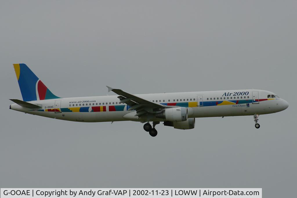 G-OOAE, 1998 Airbus A321-211 C/N 852, Air 2000 A321