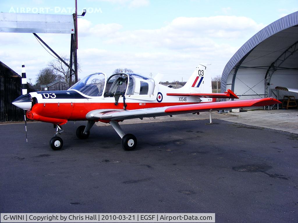 G-WINI, 1973 Scottish Aviation Bulldog T.1 C/N BH120/238, wearing its former RAF ID XX546