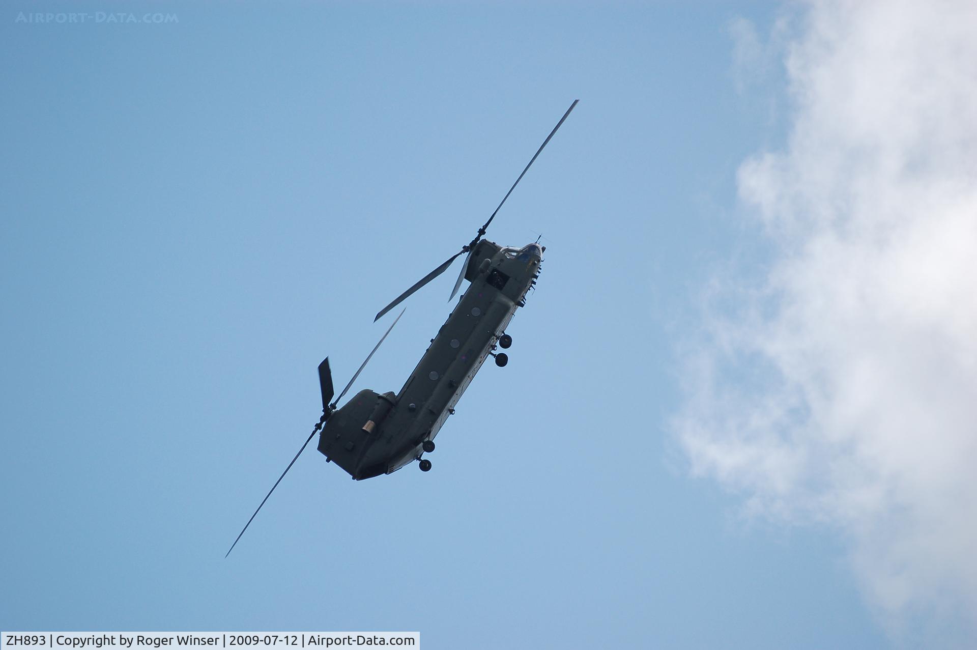 ZH893, Boeing Vertol Chinook HC.2A C/N M4456, Off airport. Coded HH of the RAF Odiham Wing. A superb display at the Wales National Airshow, Swansea Bay, Wales, UK