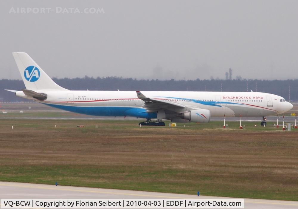 VQ-BCW, 1994 Airbus A330-301 C/N 070, taxi to rwy 25L