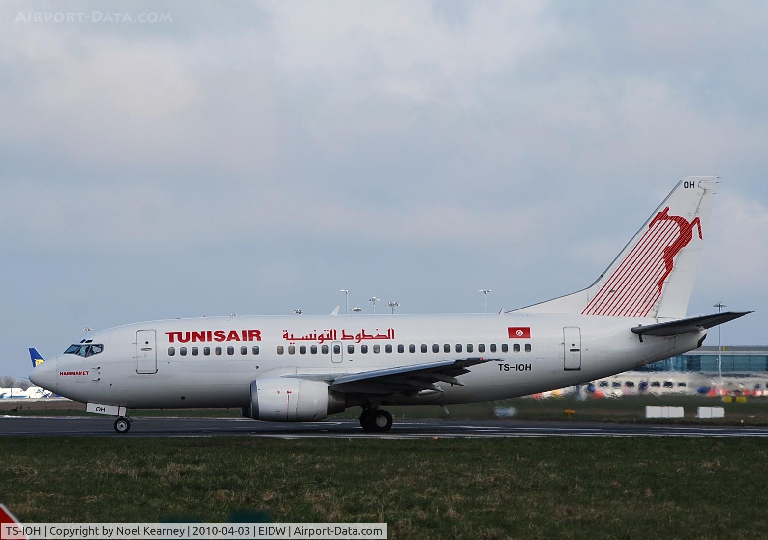 TS-IOH, 1993 Boeing 737-5H3 C/N 26640, About to depart off Rwy 28
