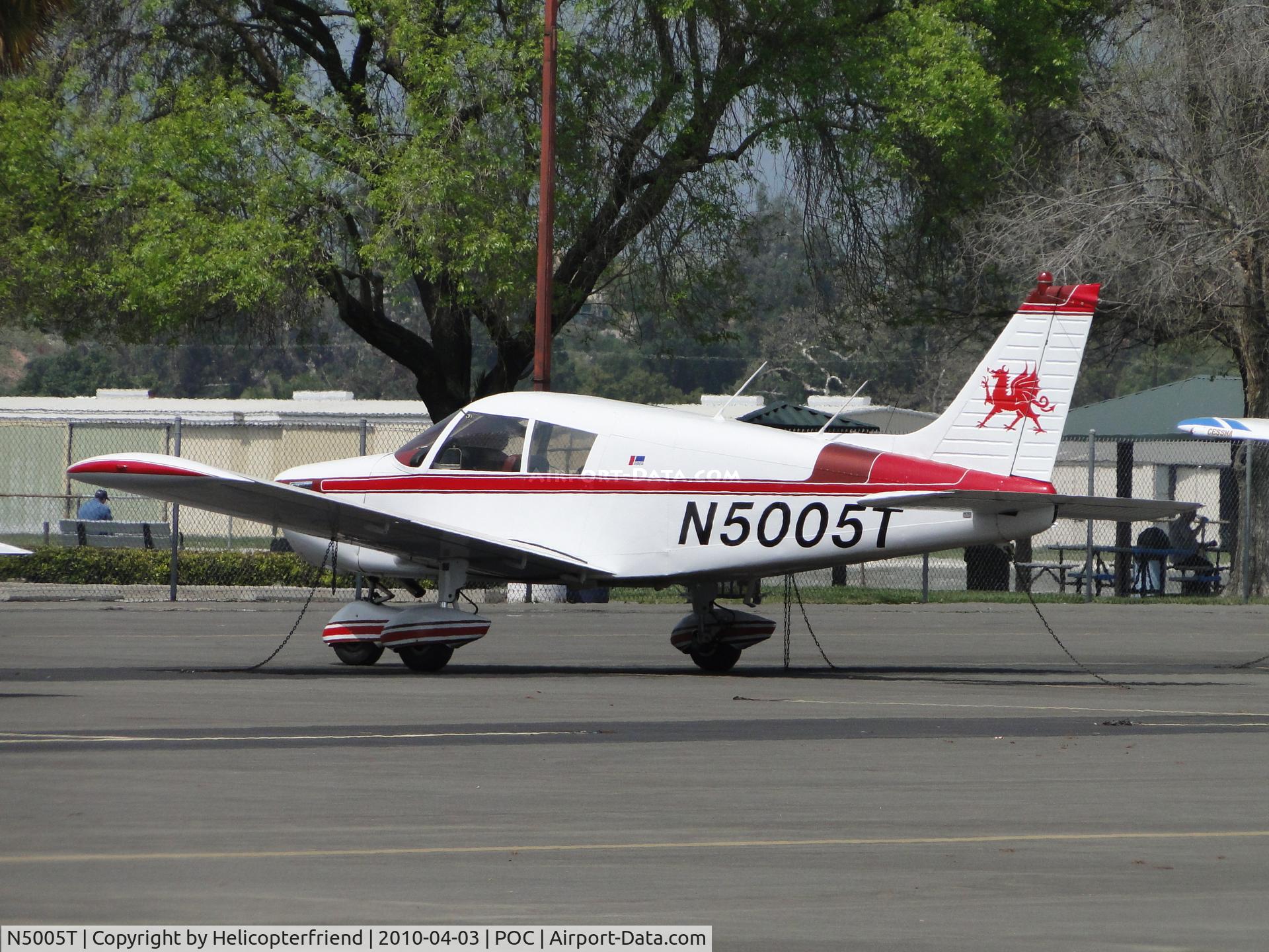 N5005T, 1972 Piper PA-28-140 C/N 28-7225308, Parked in transient parking