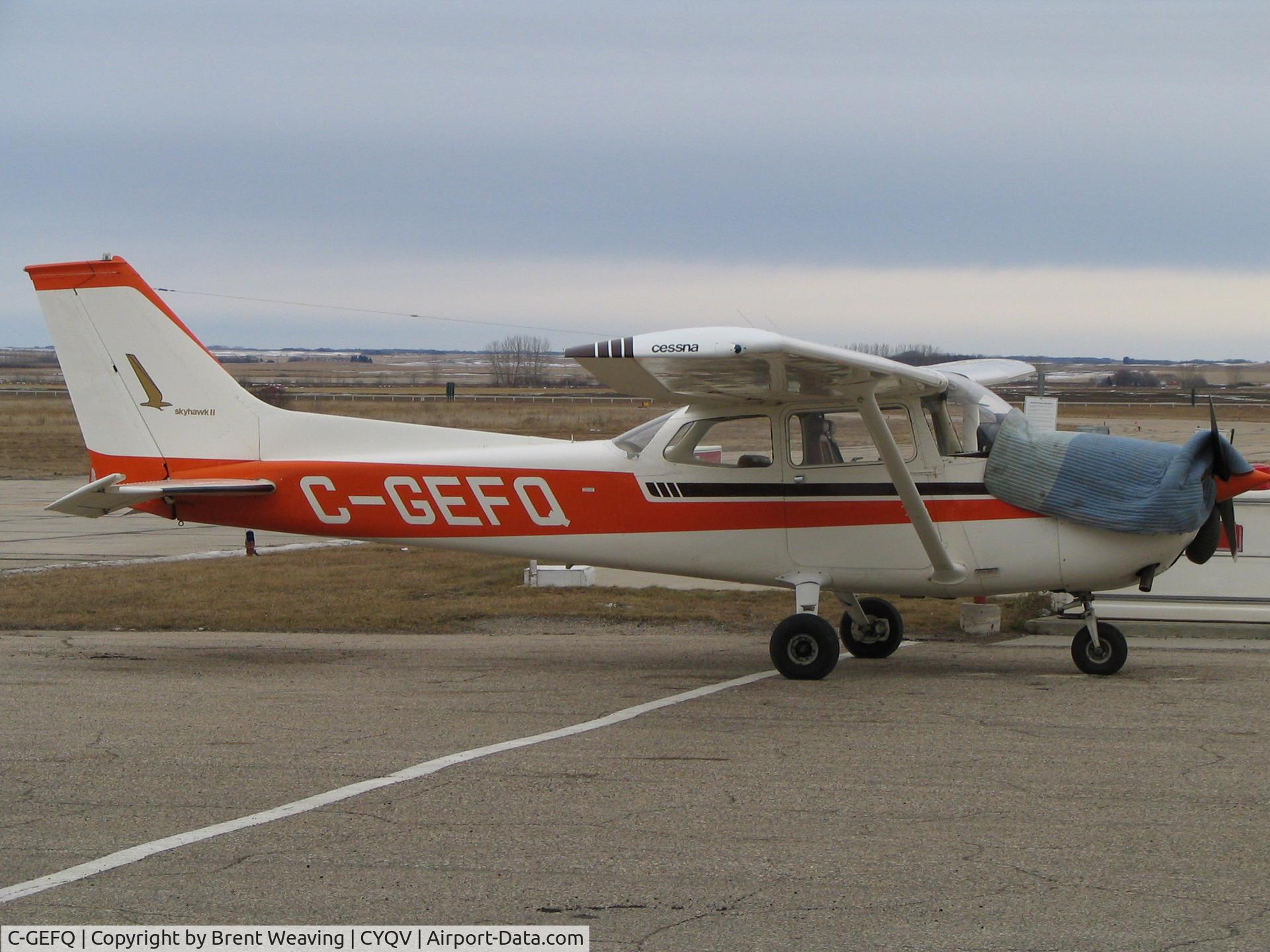 C-GEFQ, 1975 Cessna 172M C/N 17265597, C-GEFQ sitting on the ramp at YQV just before taking my dad up for his first flight with me as a PIC