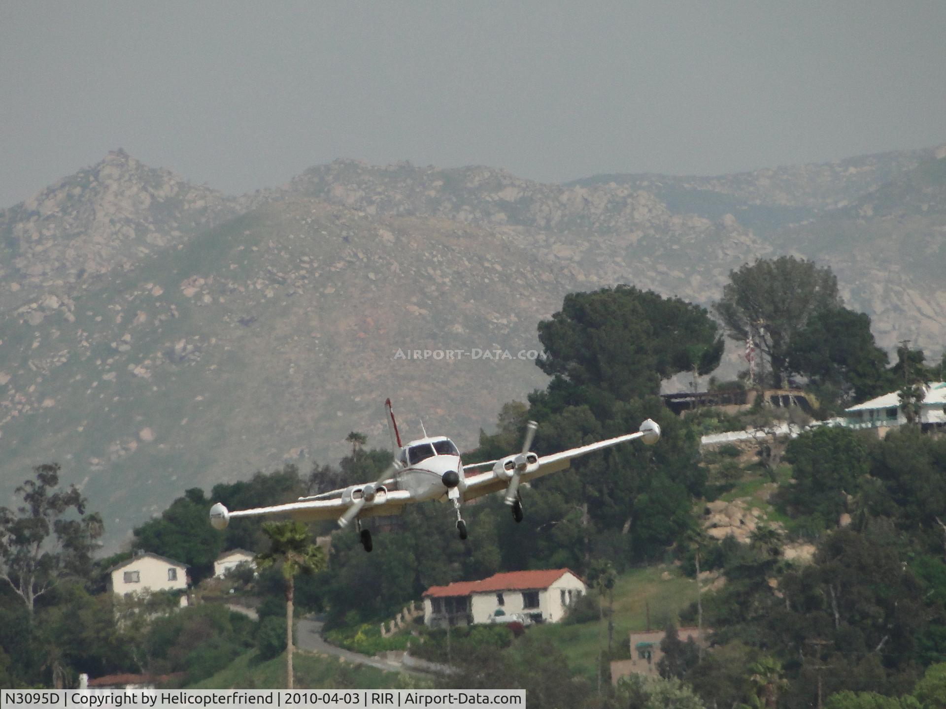 N3095D, 1956 Cessna 310 C/N 35295, On a windy final