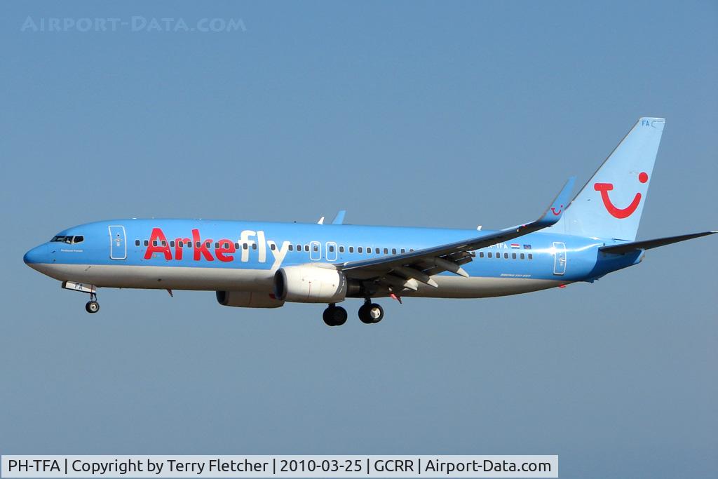 PH-TFA, 2007 Boeing 737-8K5 C/N 35100, at Arrecife , Lanzarote in March 2010