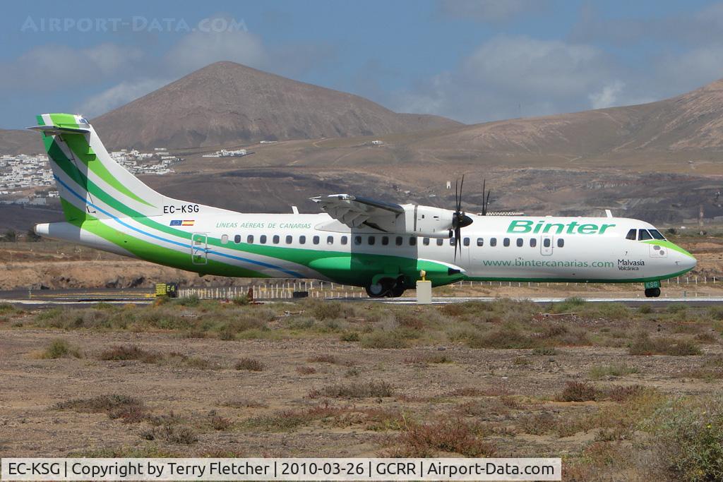 EC-KSG, 2008 ATR 72-212A C/N 796, Binter ATR72 at Arrecife , Lanzarote in March 2010