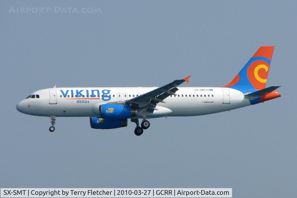 SX-SMT, 1993 Airbus A320-231 C/N 393, Viking Hellas A320 at Arrecife , Lanzarote in March 2010