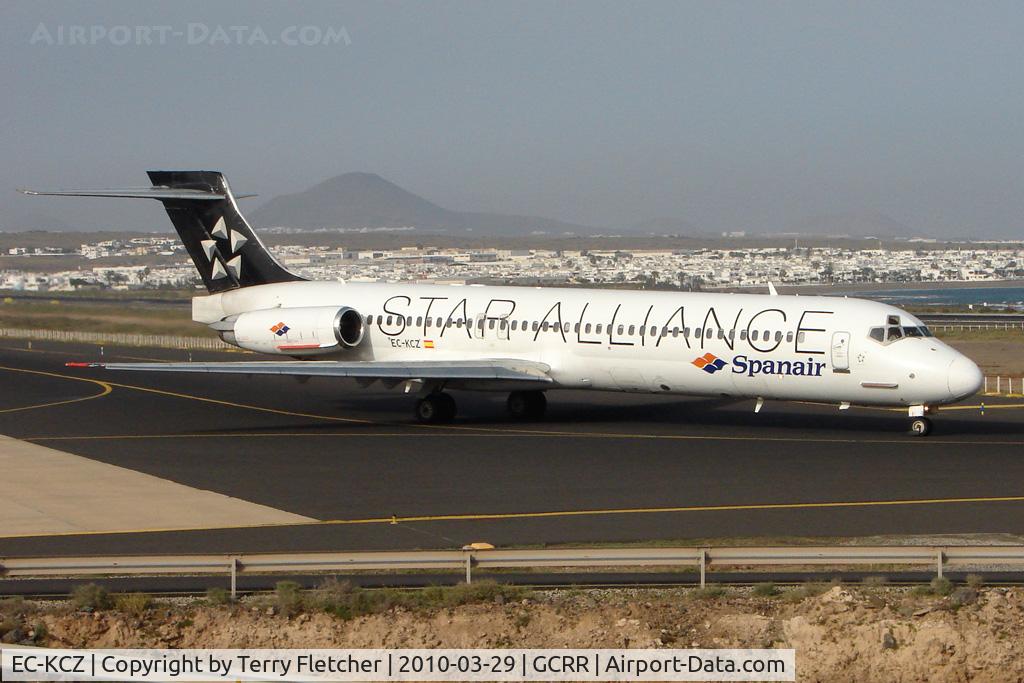 EC-KCZ, 1988 McDonnell Douglas MD-87 (DC-9-87) C/N 49609, Spanair MD-87 in Star Alliance colours at Arrecife , Lanzarote in March 2010