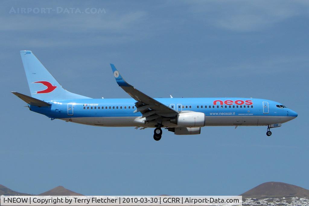 I-NEOW, 2007 Boeing 737-86N C/N 32685, Neos B737 at Arrecife , Lanzarote in March 2010