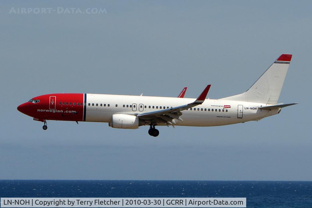 LN-NOH, 2009 Boeing 737-86N C/N 36814, Norwegian Shuttle B737 at Arrecife , Lanzarote in March 2010